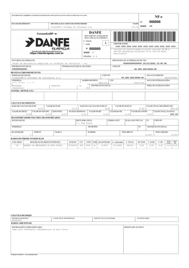 Documento DANFE em PDF