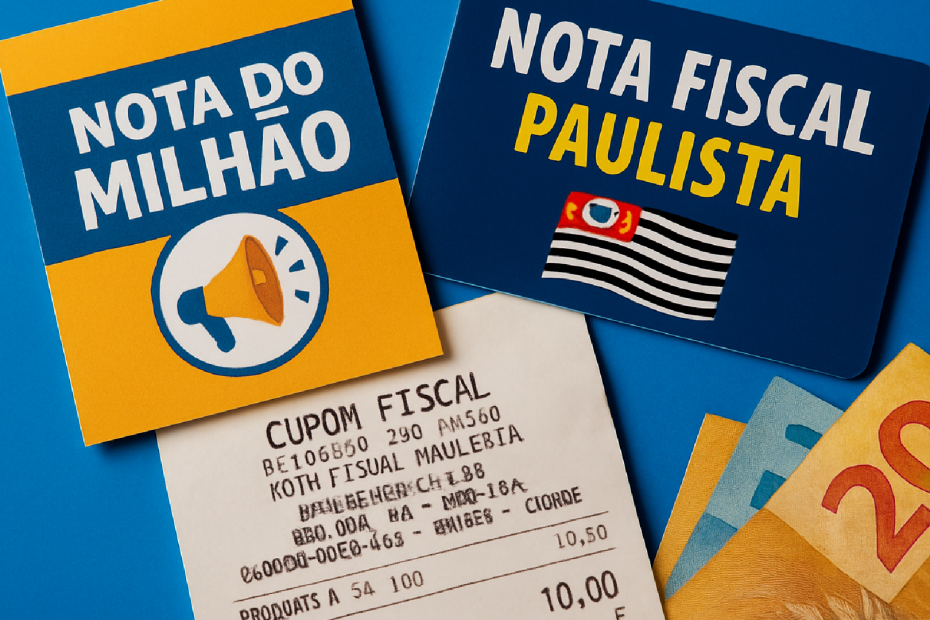 Imagem ilustrativa sobre Nota do Milhão e Nota Fiscal Paulista: Como Resgatar Créditos